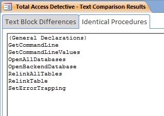 Indentical Procedures between two Modules