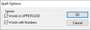 Spell Check Options