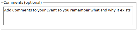 Event Comments