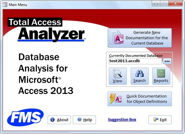 Microsoft Access Database Documentation and Analysis Wizard