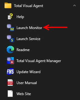 Launch the Total Visual Agent Monitor