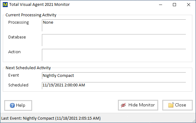 Monitor Status in Total Visual Agent